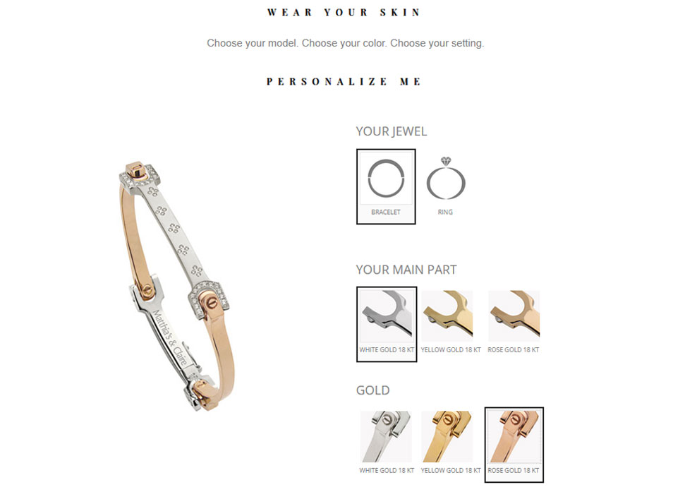 Matthia's & Claire - Configuratore Skin Collection