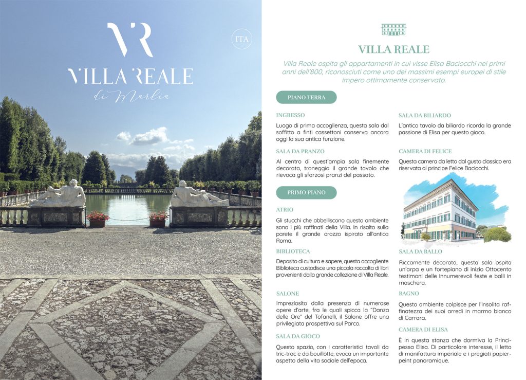 Brochure (fronte) Villa Reale di Marlia